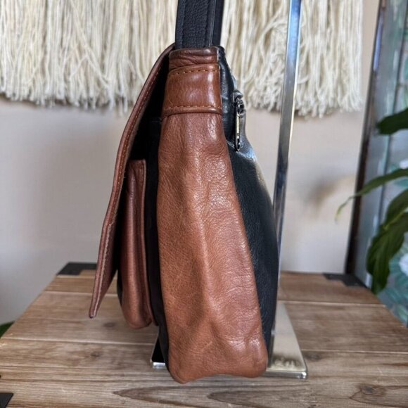 Vintage Handmade Black Brown Genuine Semi Precious Stone Shoulder Crossbody Bag - Picture 8 of 15